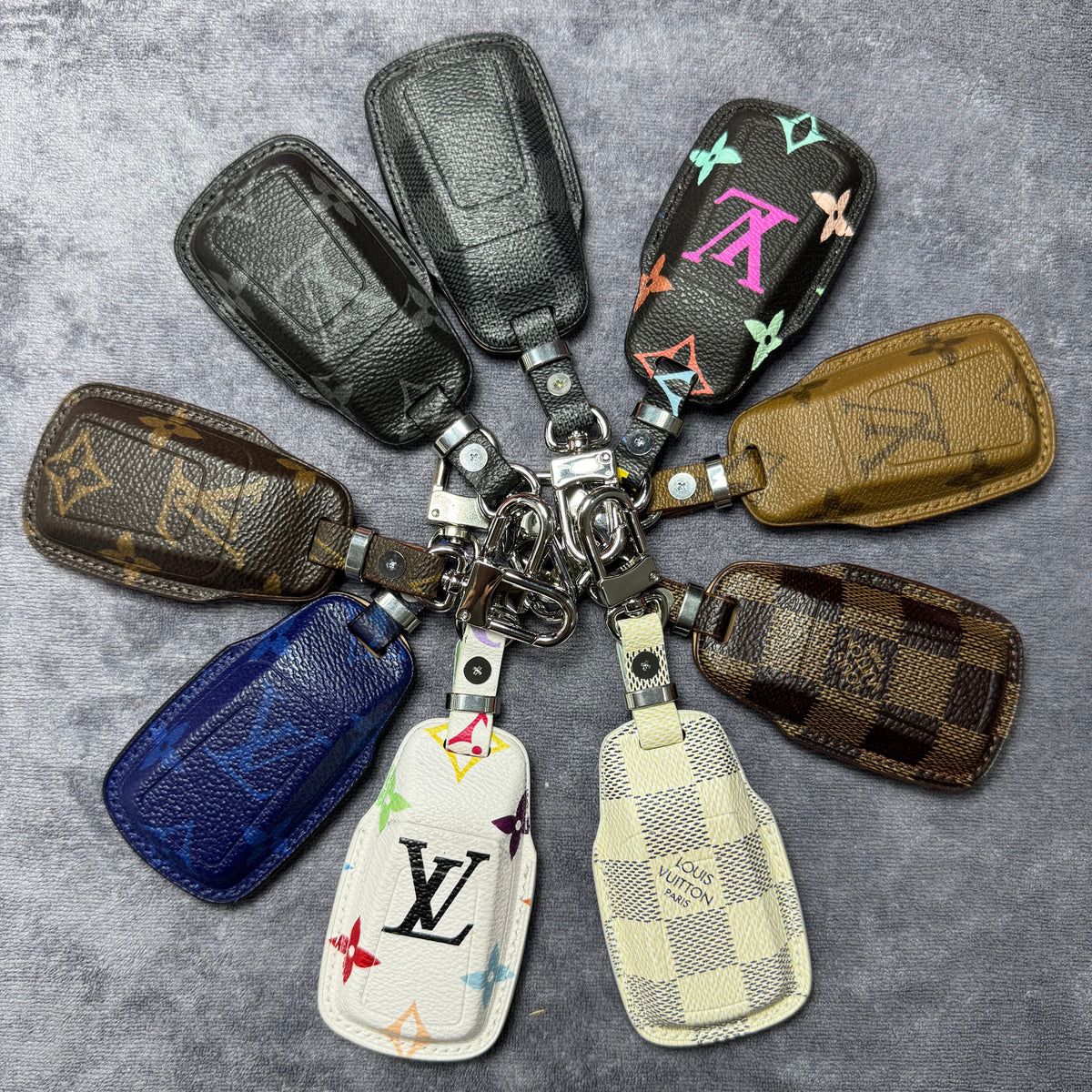 Premium LV Canvas Key Case for Audi 2 – Handmade from Authentic Upcycled Louis Vuitton